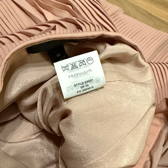 J. Crew Soft Pink accordion Pleated full  Skirt - Picture 5 of 6